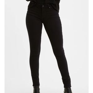 NWOT Women's Levi's 711 Skinny jeans in Night is Black size 26